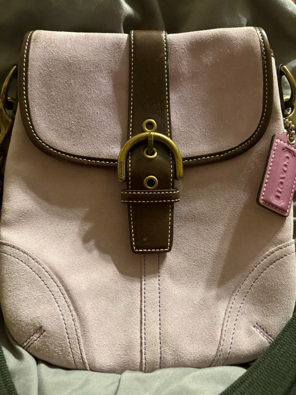 Coach SoHo Suede Crossbody Bag with Leather Trim - Picture 2 of 8